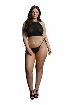 Sexy Strass Top en String - Plus Size Queen Size