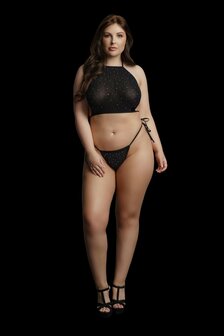 Sexy Strass Top en String - Plus Size Queen Size