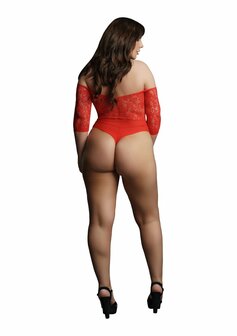 Strass Steen Off Shoulder Body - Plus Size One Size
