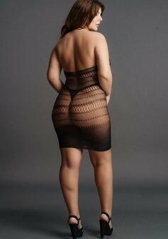 Lingerie Jurkje met Kant en Hoge Nek - Plus Size OSX
