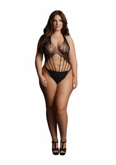 Teddy met Kanten Haltertop - Plus Size OSX