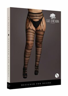 Jarretel Panty Gestreept - Plus Size OSX