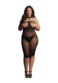 Lingerie Jurkje met Hoge Hals - Plus Size OSX