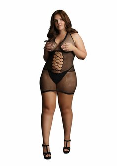 Peek-A-Boo Visnetjurk - Plus Size OSX
