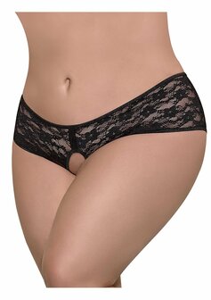 Lace Split Back Boy Short Queen Size