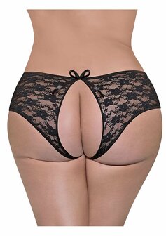 Lace Split Back Boy Short Queen Size