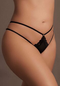 Ami - String met Verstelbare Schuivers en Gouden Details - Plus Size OSX