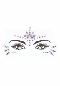 Tweedelige BH Set met Jarretels en Dazzling Sticker - One Size O/S