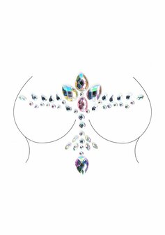 Dazzling Cleavage Bling Sticker O/S