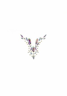 Dazzling Deep-V Cleavage Bling Sticker O/S