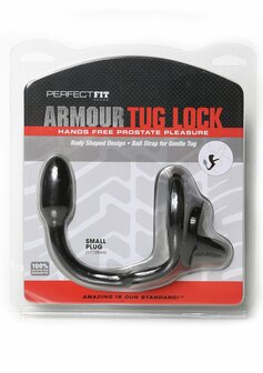 Armour Tug Lock - Cockring met Ball Strap en Butt Plug
