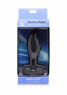 Electro Zinger - Geribbelde E-Stim Siliconen Plug