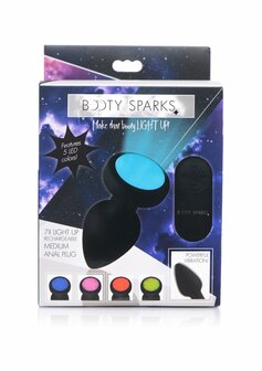 Silicone Vibrating LED Plug - Medium