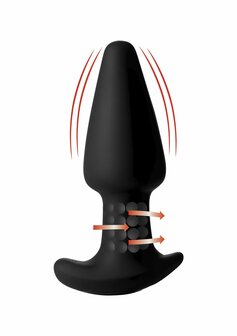 Gyro R - Curved Rimming Plug with Remote Control