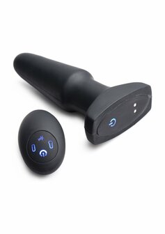 Opblaasbare Vibrerende Siliconen Butt Plug