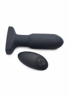Opblaasbare Vibrerende Siliconen Butt Plug