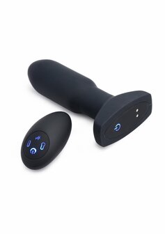 Opblaasbare Vibrerende Siliconen Butt Plug