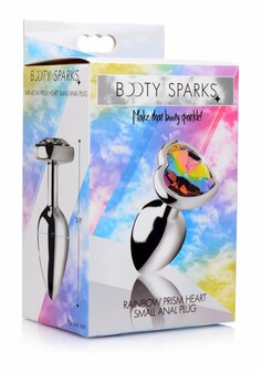 Rainbow Prism - Heart Butt Plug - Small