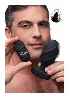 Swirled Vibrating Butt Plug with Remote Control