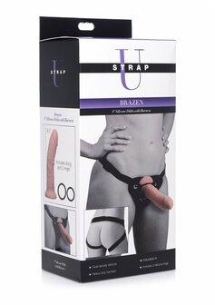 Brazen - Silicone Dildo with Harness - 8&quot; / 20 cm