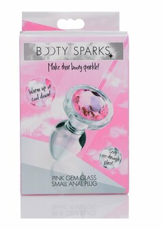 Pink Gem - Glazen Butt Plug - Klein