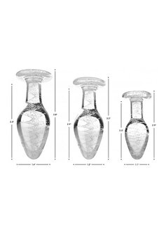 Glow-In-The-Dark - Glass Butt Plug - Large