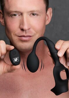 Cock and Ball Ring + Plug with 10 Speeds