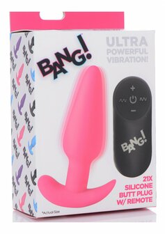 Vibrating Silicone Butt Plug with Remote Control