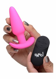 Vibrating Silicone Butt Plug with Remote Control
