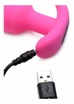 Vibrating Silicone Swirl Butt Plug with Remote Control
