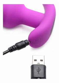 Vibrating Silicone Swirl Butt Plug with Remote Control