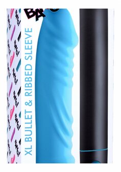 XL Bullet and Ribbed Silicone Sleeve