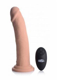 Swell - Inflatable and Vibrating Silicone Dildo - 7&quot; / 18 cm