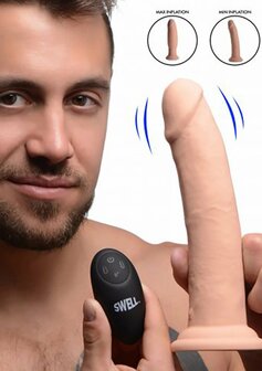 Swell - Inflatable and Vibrating Silicone Dildo - 7&quot; / 18 cm