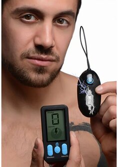 Vibrating and E-Stim Silicone Egg + Remote Control