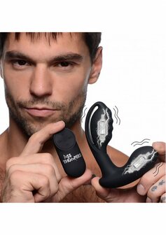AT Power - Prostate Stimulator Hollow Prostate Plug with Remote Control and 7 Speeds