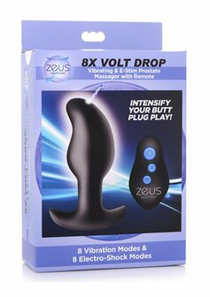 Vibrerende en E-Stim Siliconen Prostaat Massager + Afstandsbediening