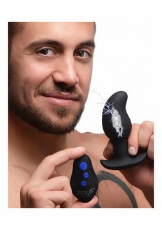 Vibrerende en E-Stim Siliconen Prostaat Massager + Afstandsbediening