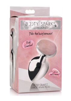 Rose Quartz Gem - Butt Plug - Large