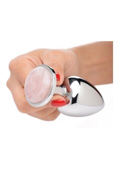 Rose Quartz Gem - Butt Plug - Large
