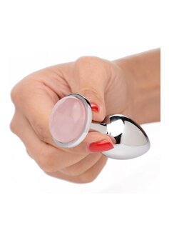 Rose Quartz Gem - Butt Plug - Small