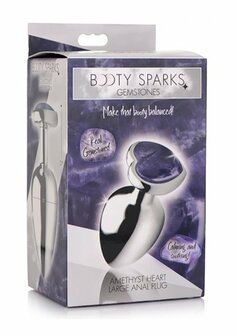 Amethyst Heart - Butt Plug - Large