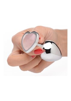 Rose Quartz Heart - Butt Plug - Medium