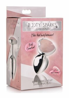 Rose Quartz Heart - Butt Plug - Small