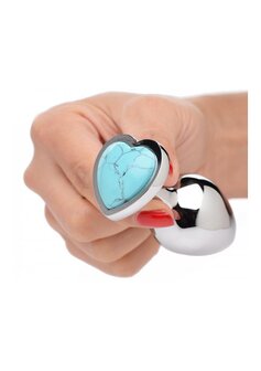 Turquoise Heart - Butt Plug - Medium