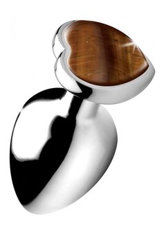 Tiger Eye Heart - Butt Plug - Large