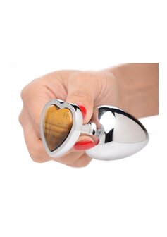 Tiger Eye Heart - Butt Plug - Large