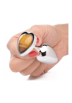Tiger Eye Heart - Butt Plug - Medium