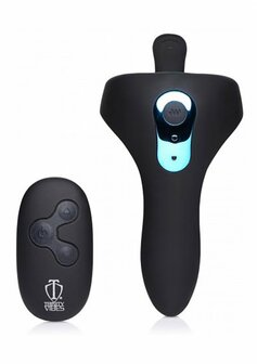 Power Taint - Siliconen Penis- en Kogelring met Afstandsbediening