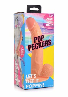 POP - Dildo with Balls - 7.5&quot; / 19 cm